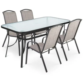 Ella Light baštenski set - sto i 4 stolice