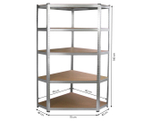 FIELDMANN FDR 1840R Metalni regal sa policama ugaoni